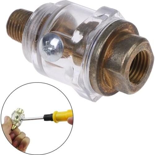 Hardware Oiler Lubricator of 1/4" BSP Mini In-Line Oiler Lubricator for Pneumatic Tool & Air Compressor Pipe