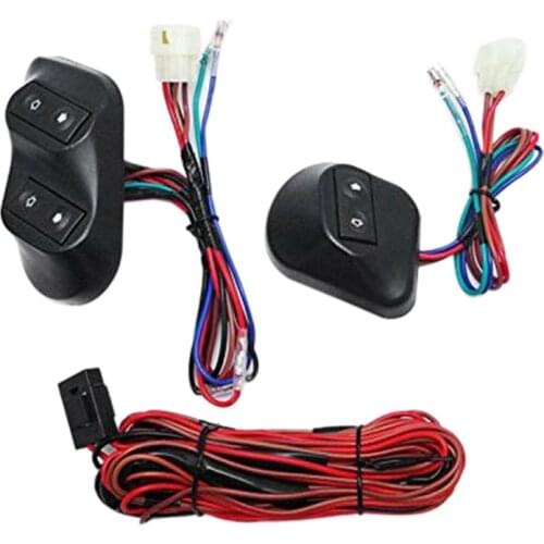 12V/24V Automobile Universal New Power Window Switch Window Button Wiring Harness Window Switch Kit