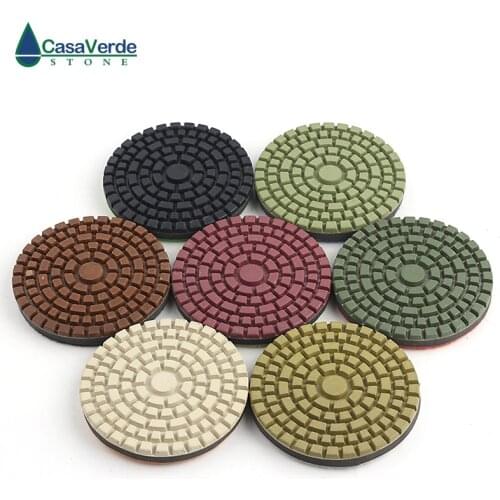 Free shipping 3 inch diamond floor adrasive pads 80mm wet polishing granite concrete marble floor