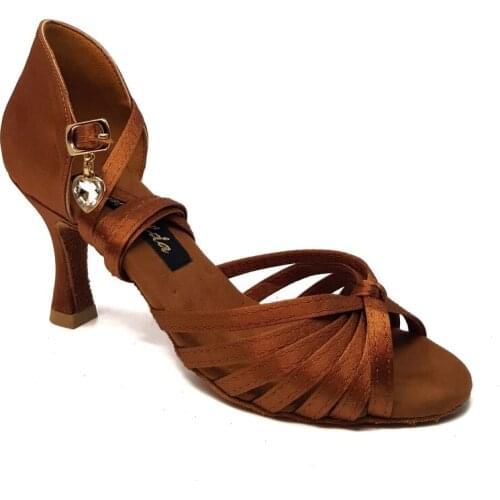 Bronze Dance Shoes Women Latin Salsa Handmade Dance Shoes