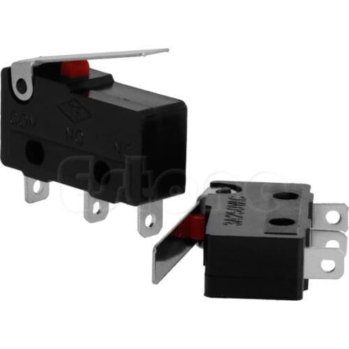 C18 New Hot 2pcs C+NO+NC Micro Limit Sensor Switch Roller Arm Lever Subminiature 3A 250V AC