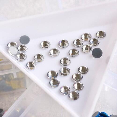 CTPA3bI Super Clear 2058 SS20(4.6-4.8mm) HotFix Stones Glass Strass Iron On Flatback Beads Garment Dance Dress Accessories