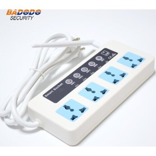 GSM SMS Wireless Remote Control Smart Power Switch Plug socket jack controller 4 Channel Relay With Temperature Sensor
