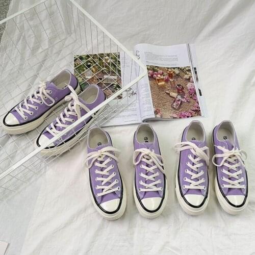 Canvas Female 2018 New Student Han Wild Replica Harajuku Purple Shoes