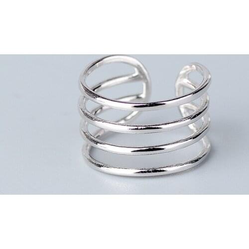 Personality Silver Color Multi-layer Rings For Women Fashion Retro Antique Rings Bridal Wedding Jewelry Anillos