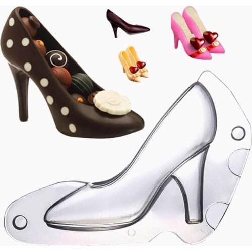 Cake Decorating Mold Tools 3D High Heel Shoe Shape Chocolate Candy Sugar Paste Mold DIY 3D Cake Mold Baking Tools For Kitchen