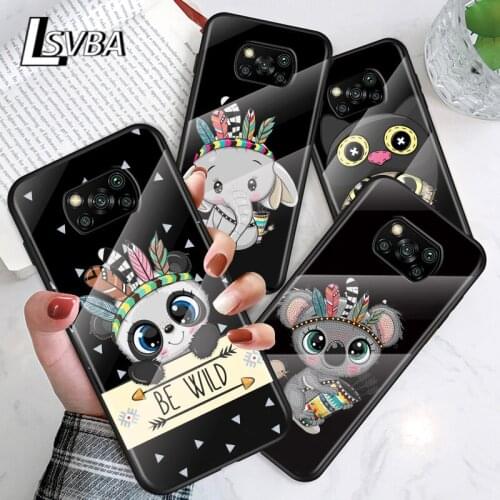 Cute Cartoon Animals For Xiaomi POCO F3 F2 X3 NFC X2 M2 Pro Tempered Glass Hot New Shell Luxury Cover Phone Case
