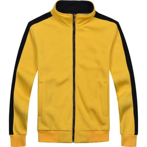 Outdoor Sports Hoodie Jacket Contrast Color Stand Collar Solid Color Zip-up Jacket Autumn and Winter Outdoor Training DownJacket