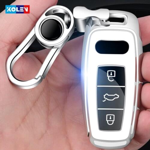 New Soft TPU Car Remote Key Case Full Cover Holder For Audi A6 C8 A7 A8 Q8 A6L E-tron D5 2018 2019 Car Smart Key Fob Accessories