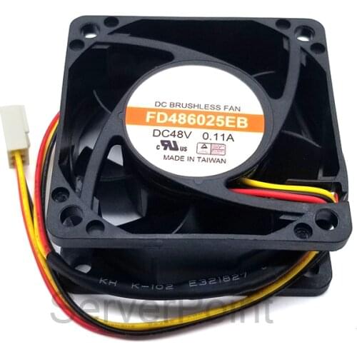 Genuine New For Y.S.TECH FD486025EB DC48V 0.11A 6025 6CM 60mm 60x60x25mm 3pins Cooling Fan