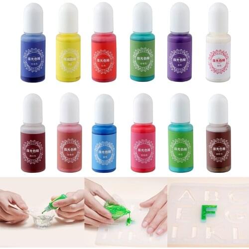 10ml UV Epoxy Resin Liquid Pearl Pigment High Concentration Coloring Dye Resin Epoxy Colorant for DIY Jewelry Making Crafts Tool