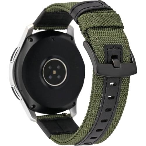 Strap For Samsung Galaxy watch 3 46mm band 45mm nylon 22mm Watch Woven Nylon Band for 22mm Wrist