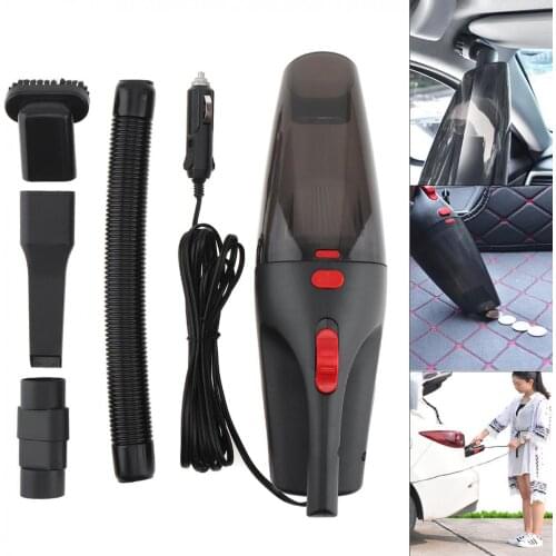 5M 120W ABS Hand-held Car Vacuum Cleaner Dry Wet Dual Use differ nozzles Vacuum Cleaners with Washable HEPA Filter and LED Light