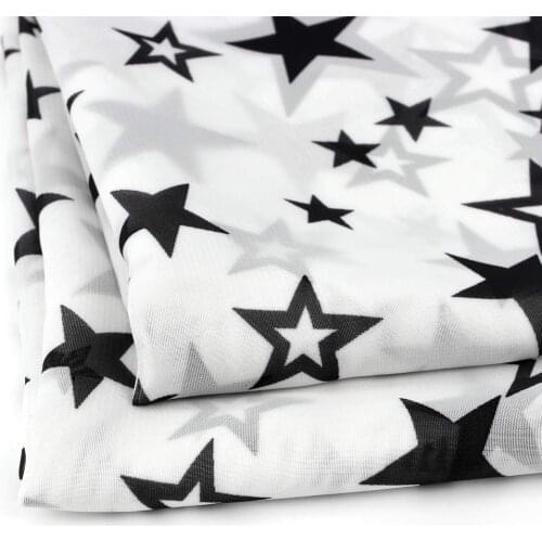Xugar Printed Chiffon Fabrics For Clothes 90*145cm Star Fabric Sheet DIY Craft Home Textile Women Dress Bag Sewing Accessories