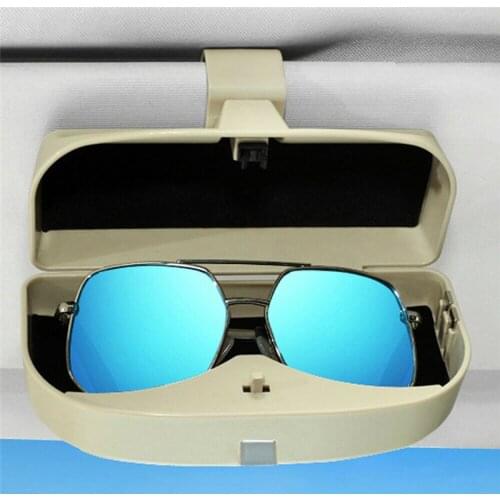 Universal Car Glasses Box Case Holder Sunglasses Holder Cage Card Organizer Storage Box Auto Accessories