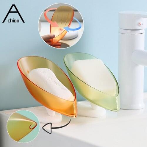 Rotatable Soap Box Perforated Free Standing Suction Cup Drain Bathroom Storage Soap Dish for Bath Accessories