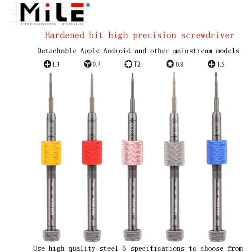 High Precision S2 Batch Head Non-Slip Screwdriver 0.7-Y-Type T2 Torx-0.8 PH 1.3 /1.5 For IPhone Android Huawei Repair Tools