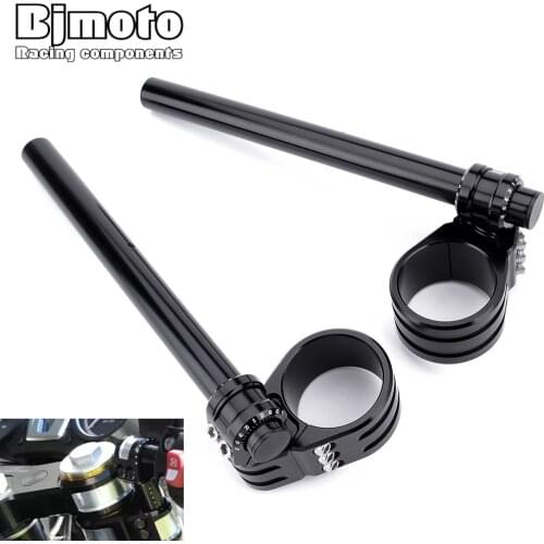1Pair 55mm Motorcycle Handlebar CNC Aluminum Adjustable Clip-On Handle bar For BMW R NINE T 2014-2019 Clip On Fork Handle Bar
