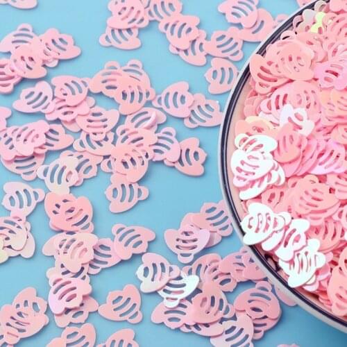 10g Cartoon Bee Shape Loose Sequins for Crafts Making Paillettes Nails Art Manicure Wedding Decoration Glitter Confetti DIY 10mm
