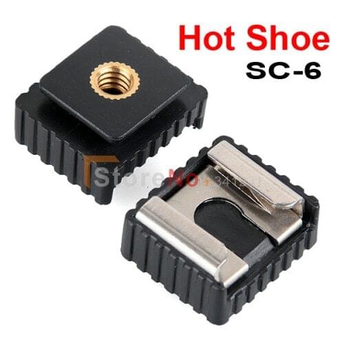 2PCS Camera Flash Hot Shoe Bracket Holder 1/4 Screw Mounting Accessories
