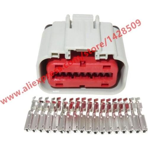 20 Sets 18 Pin Auto Air Flow Meter Plug Car Radar Wire Connector Female Gray Socket With Terminals 1488533-6