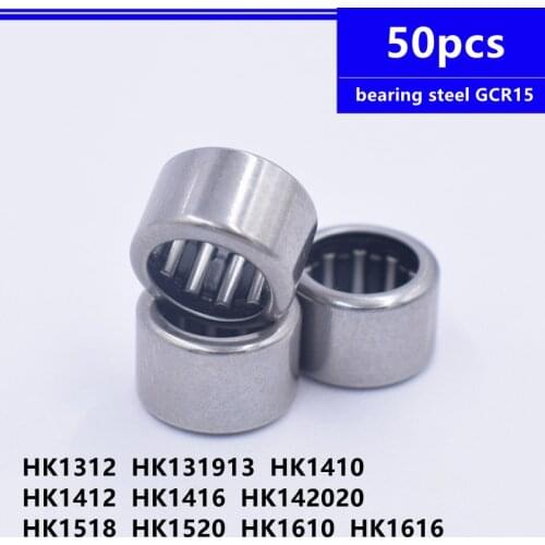 50pcs/bag HK1312 HK131913 HK1410 HK1412 HK1416 HK142020 HK1518 HK1520 HK1610 HK1616 Drawn cup needle roller bearing