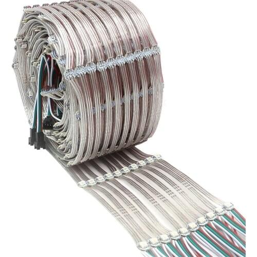 50 leds WS2812B Pixels LED Module String Heatsink Board Nodes WS2812B RGB Full Color Pixel Light Addressable Individually DC 5V