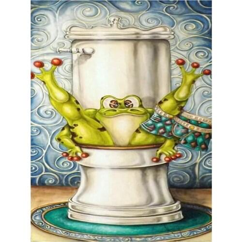 5D DIY Full Round/Square Diamond Painting Animal Frog 3D Embroidery Cross Stitch Rhinestone Mosaic Home Decor Art Yc948