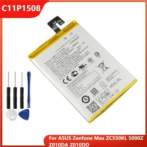 Original Phone Battery C11P1508 For ASUS Zenfone Max ZC550KL 5000Z Z010DA Z010DD Replacement Rechargable Batteries 5000mAh