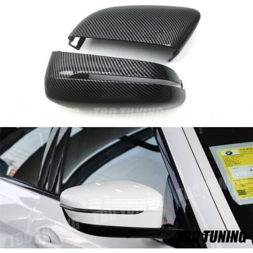 Mirror Cover For BMW 5 6 Series G30 G31 Carbon Fiber Look Rear View Mirror Cover Left Hand Drive Only 2017 2018 2019