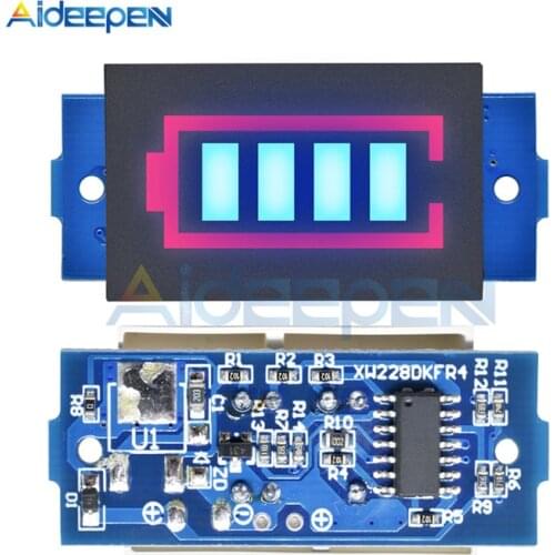 1S 2S 3S 4S Lithium Battery Capacity Indicator Module Blue Display Electric Vehicle Battery Power Tester 12V Power Indicator