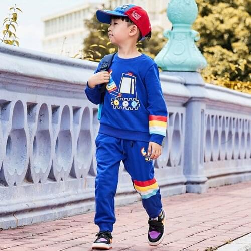 Children Clothes Sets Kids New Cartoon Animals Printed Clothing Sets for Girls Boys Sweat Sets Baby Cotton Clothes