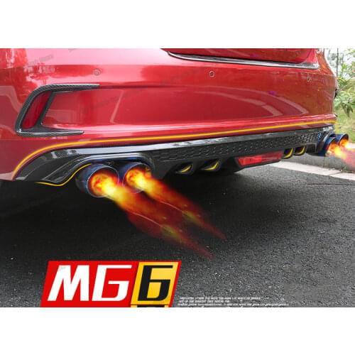 Lsrtw2017 Car Rear Bumper Spoiler for Mg Mg6 2018 2019 2020 Tail Exhaust Pipe Accessories Auto Styling