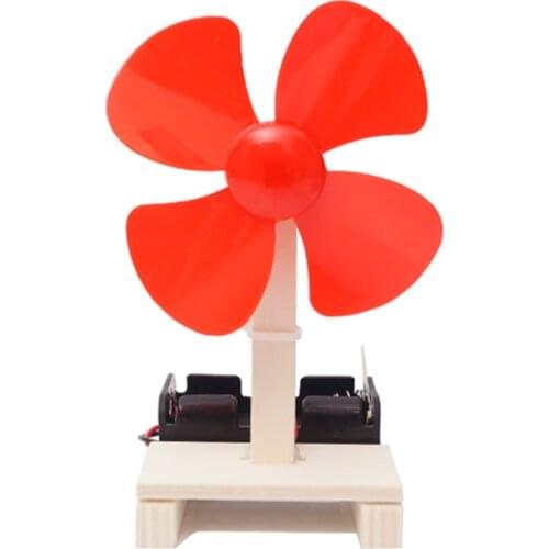 STEM Science Experiments Kits Wooden Electric Fan Set Children Educational Assembling Toys Physics Teaching Aids