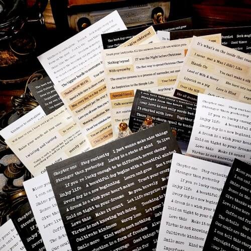 Panalisacraft 3 styels of Vintage sentiment Words Stickers for Scrapbooking DIY Projects/Photo Album/Card Making Crafts