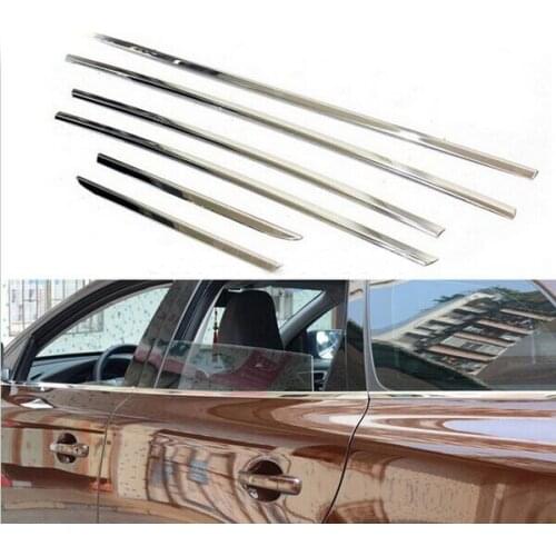 Stainless steel down window cover trim 6pcs/set for Volvo XC60 XC 60 2009-2012