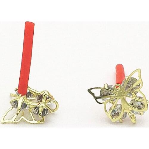 New Arrival! 14x13mm 50pcs Cubic Zirconia Ear studs Connectors for Handmade Earring DIY Parts,Jewelry Findings & Components