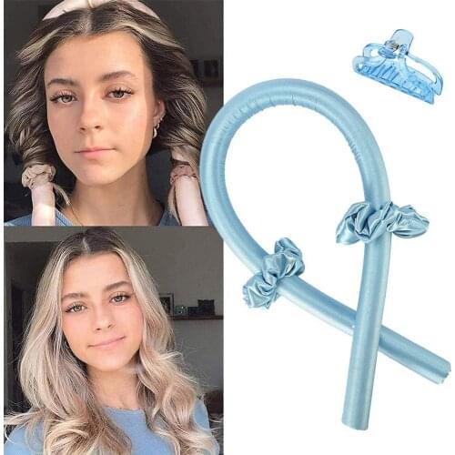 Heatless Curling Rod Headband No Heat Curls Ribbon Hair Rollers Sleeping Soft Headband Hair Curlers DIY Hair Styling Tools