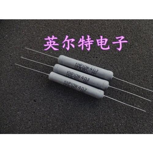 Original New 100% wire wound resistance KNP10W 4R 10W 4ohm volume 9mm*55mm (Inductor)