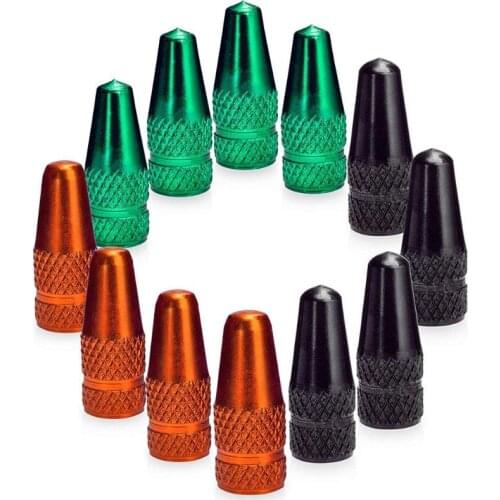 Durable Bicycle French Valve Caps Wear-resistant 12x CNC Mountain Bike MTB Wheel Stem French Valve Cover Bicycle Accessories