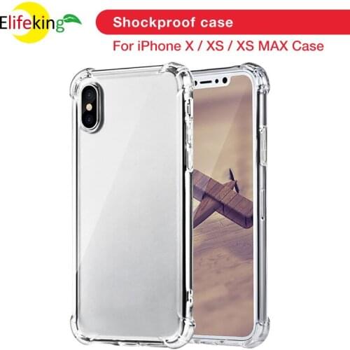 Shockproof Bumper Transparent Silicone For iPhone 7 Case For iPhone X XS XR XS Max 8 7 6 6S 6 Plus Clear protection Back Cover