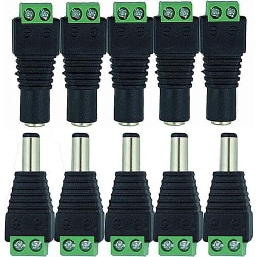 DC 12V Connector for LED Strip Free Welding LED Strip Adapter Connector Male or Female