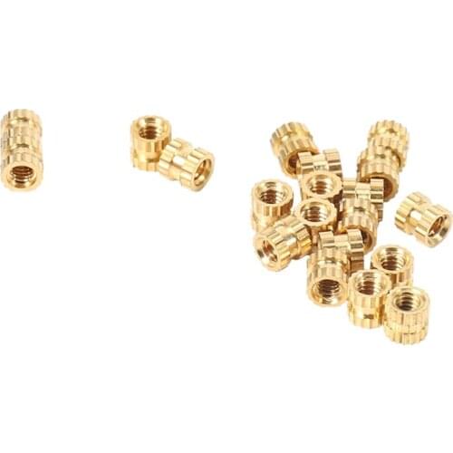 M2x3mmx3.2Mm Female Threaded Brass Knurled Insert Embedded Nuts 20Pcs