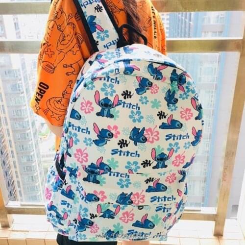 Disney Girls Boys Schoolbag Students Stitch Laptop Backpack Kids School Bags Teenage Girls Women Backpacks Mochila Escolar Gift