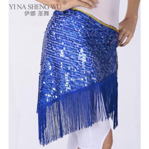 Belly Dance Hip Scarves Scarf New Dancing Indian Sequin Belly Oriental Dance Belts Costumes for Womens Towel Tassel Hip Scarf