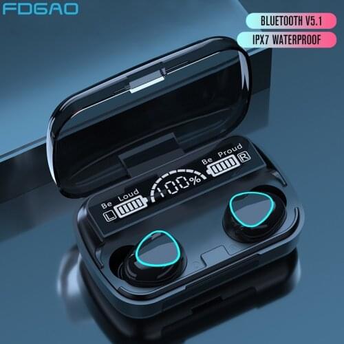 TWS for Bluetooth Wireless Headphone 9D Stereo Sports Earphones LED Waterproof Earbuds Headsets with Microphone Charging Case