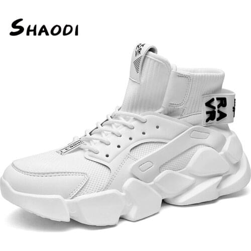 High Top Sock Sneakers Men Height Increasing Shoes Mens Trainers Casual Winter Shoes For Boys Lace-up Chunky Sneakers Plus Size