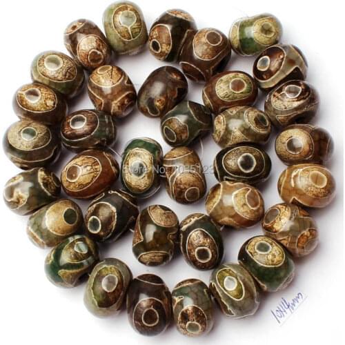 High Quality 10x14mm Mixed Dzi Agates Onyx Rondelle Shape Loose Beads Strand 15" DIY Creative Jewellery Making w2238