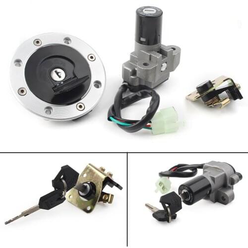 Motorbike Ignition Switch Fuel Gas Cap Cover Seat Lock w/ Key For Suzuki GSXR1000 SV650 TL1000R GSF1200 GS500 RGV250