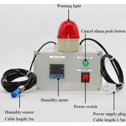 0.0-99.9%RH high humidity alarm device low humidity alert